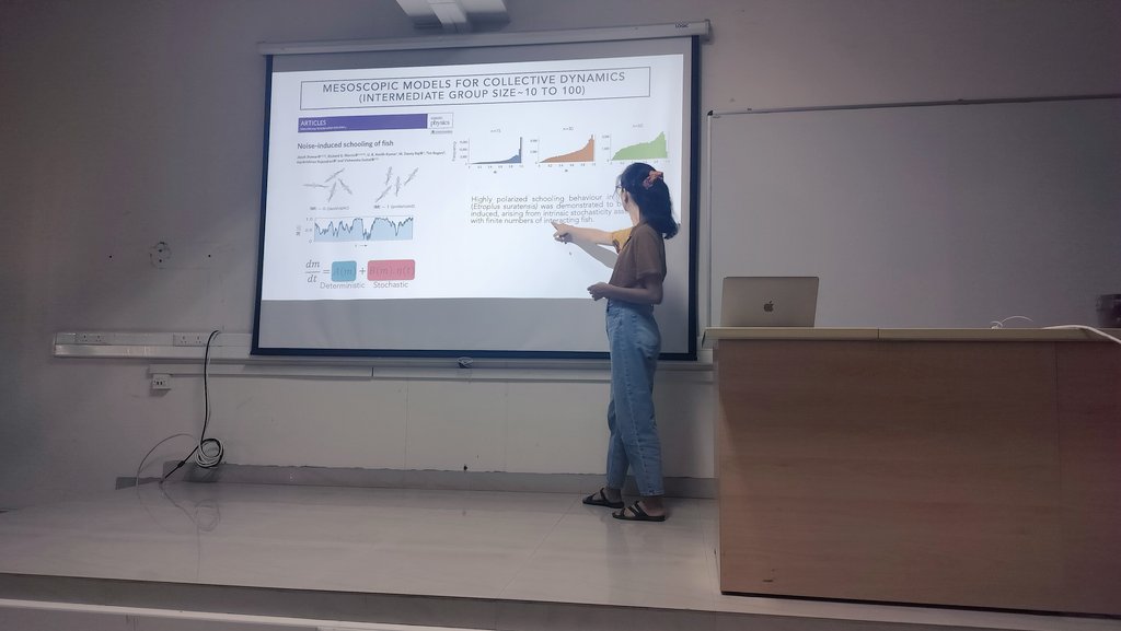 jahanvi_t's tweet photo. Done with the Thesis Proposal Talk!
Tiny milestone reached.
Also got a  lot of interesting and useful feedback from the audience. https://t.co/R8CRrVNnKH