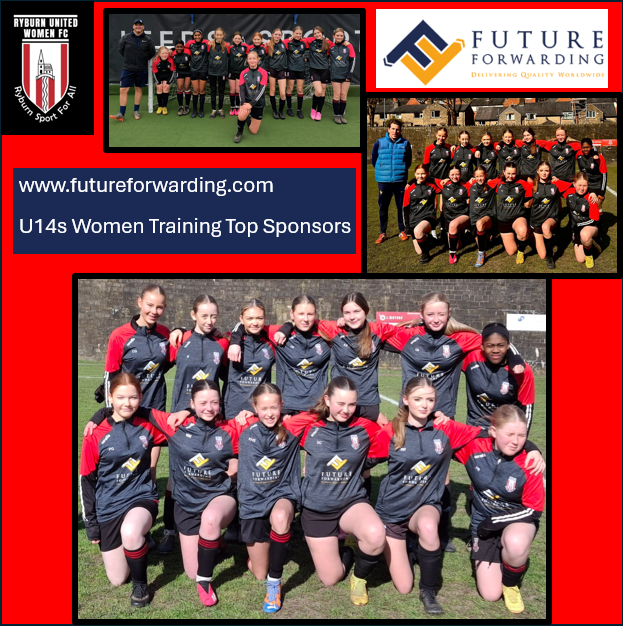 RyburnFCWomens's tweet photo. A massive thank you to Future Forwarding in Birstall for sponsoring the training tops for our u14s - they look fantastic. Check out https://t.co/jJGzYfeetw #FutureForwarding https://t.co/QRsDB3ZOJk