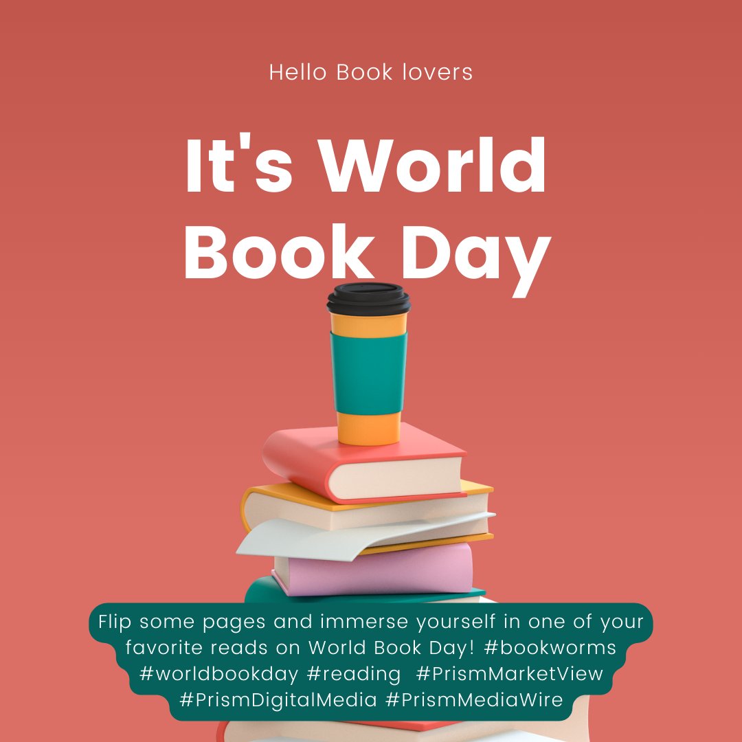 Flip some pages and immerse yourself in one of your favorite reads on World Book Day! #bookworms #worldbookday #reading #PrismMarketView #PrismDigitalMedia #PrismMediaWire