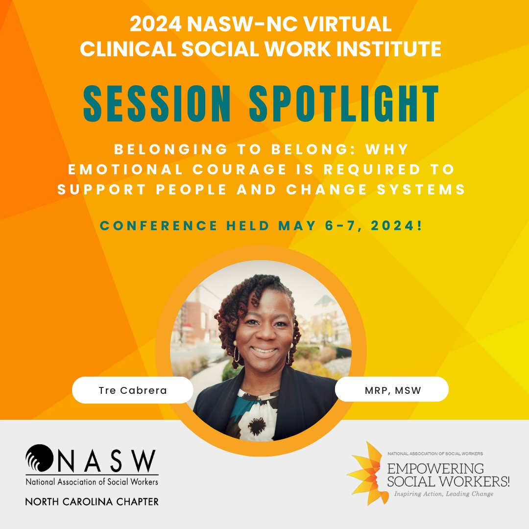 The Clinical Social Work Institute is one of NASW-NC's flagship conferences, offering 1.5-hour workshops for both advanced and beginning clinical Social Workers. Find out more information and register here: naswnc.org/page/60