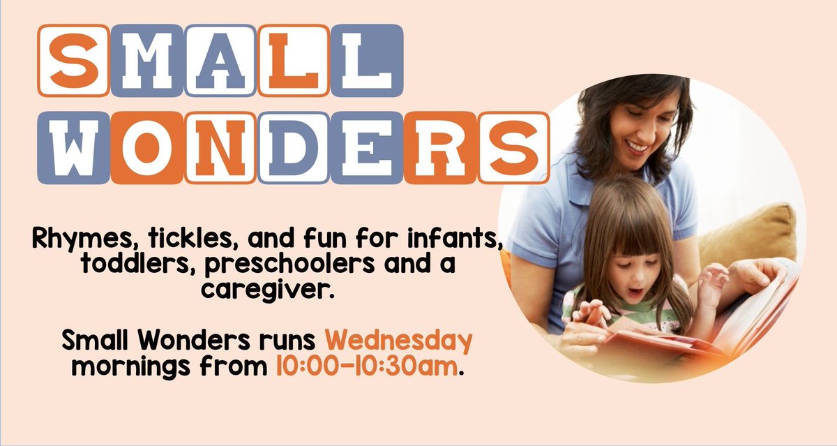 Come by Small Wonders on Wednesday April 24 for fun, songs, and smiles.