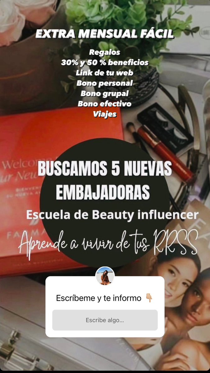 LuciaaCee's tweet photo. Si te gusta el maquillaje y todo lo relacionado con el cuidado de la piel y además quieres ganarte un extra mensual, déjame un comentario y te cuento🤩💖 https://t.co/ehXQw9w6nS