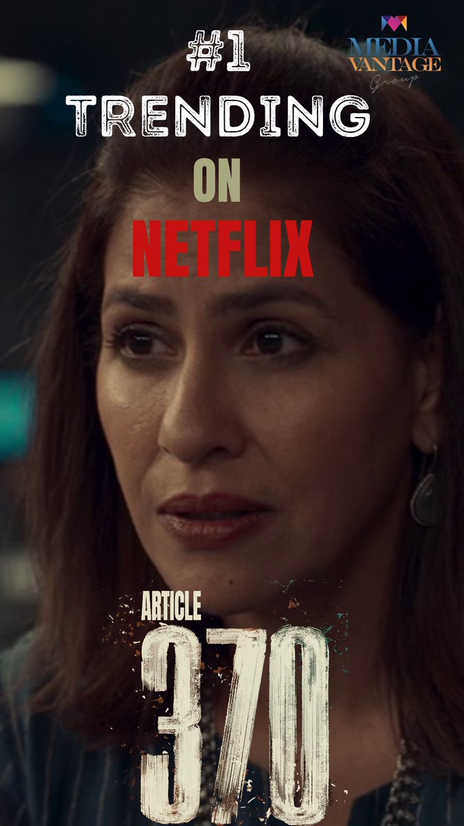 Another Milestone By Our Supreme Talent Irawati Harshe in Article 370 Streaming on Netflix!

#Article370 #Netflix #irawatiharshe #mvexclusive