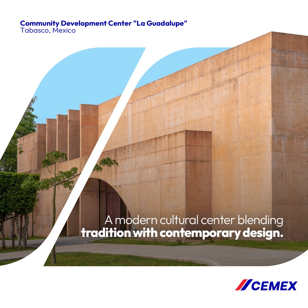 🎨📚 Designed by Bernardo Quinzaños, the Cemex Building Award winner Community Development Center 'La Guadalupe' is a dynamic space for cultural and educational activities, built with our orange-colored concrete. 👉 Learn more at cmx.to/3EtyvZf
