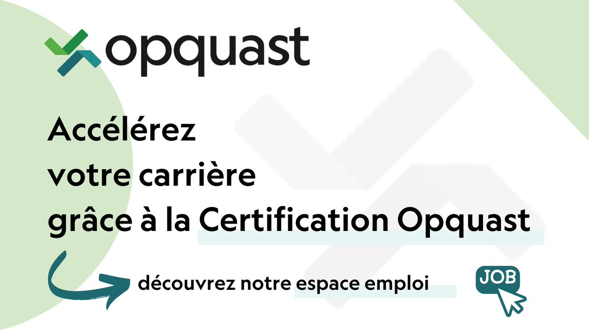 opquast's tweet image. Boostez votre carrière avec la certification #Opquast ! Découvrez les offres d&apos;emploi de nos partenaires pour les certifiés. Valorisez votre expertise et rejoignez une communauté engagée pour un web de qualité 👉 opquast.com/communaute/job… #AssuranceQualiteWeb #Emploi