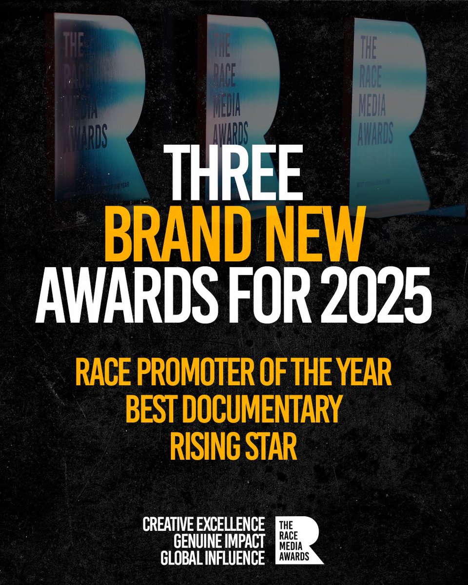 3 NEW BRAND NEW CATEGORIES FOR 2025🏆🏆🏆 To reflect industry trends and reward genuine impact, we are delighted to reveal the following new awards have been created for 2025: 🏁 RACE PROMOTER OF THE YEAR 📽️ BEST DOCUMENTARY 🌟 RISING STAR Read more theracemediaawards.com/trma-2025/new-…