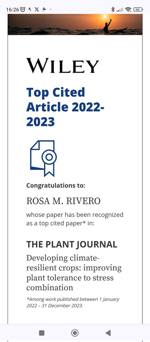 Highly proud of this recognition! Meaning our work is not only important for us, but for many others! Thanks @ThePlantJournal and to all these scientist that cited our work! @ZandalinasS @RonMittler @eblumwald