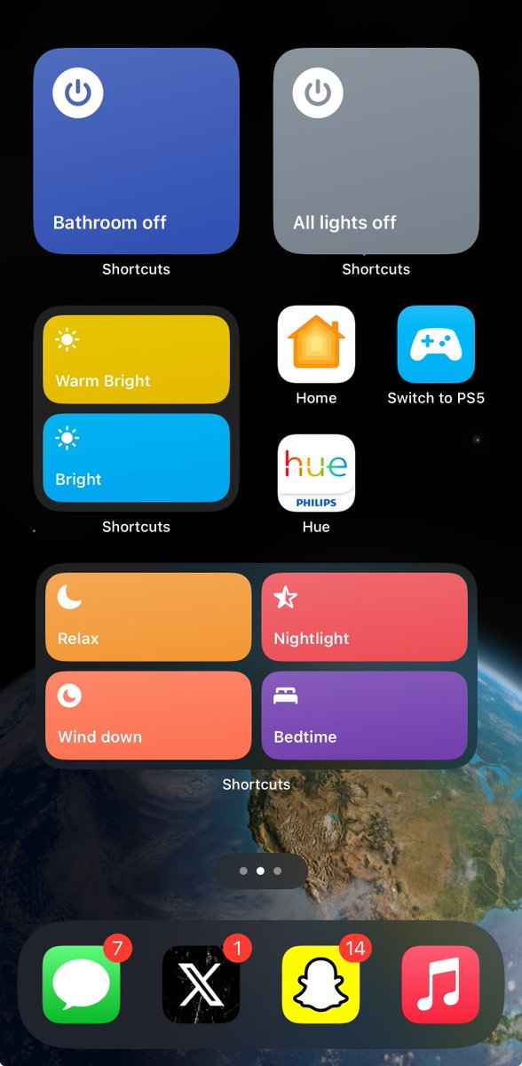 home screen lightswitch page flex