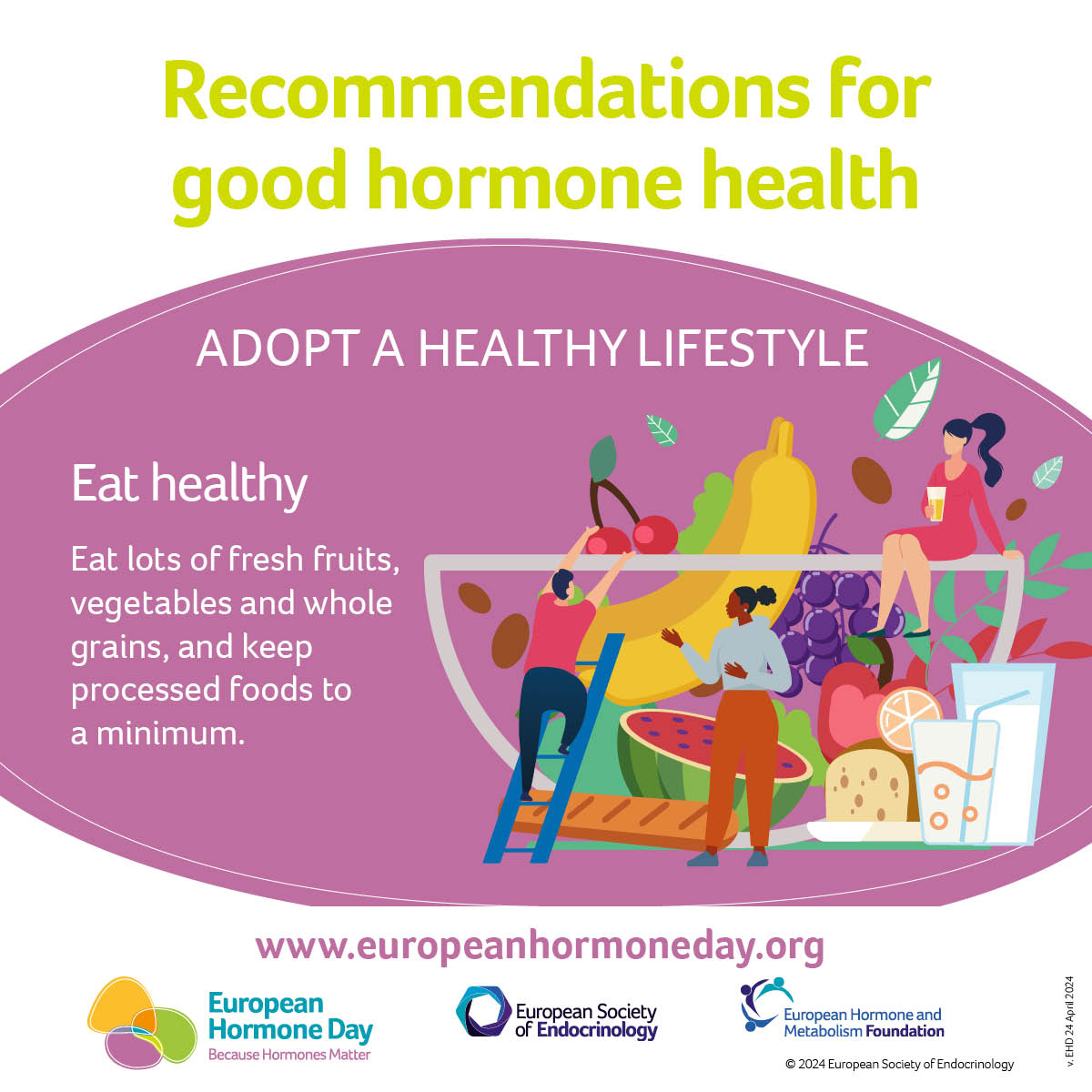 Eating a healthy diet is a great recommendation for good hormone health! Learn more about how hormones relate to food this #EuropeanHormoneDay, and listen to this episode of our podcast, Hormones: The Inside Story?! ow.ly/NtGr50Rmfga

#BecauseHormonesMatter #InsideHormones