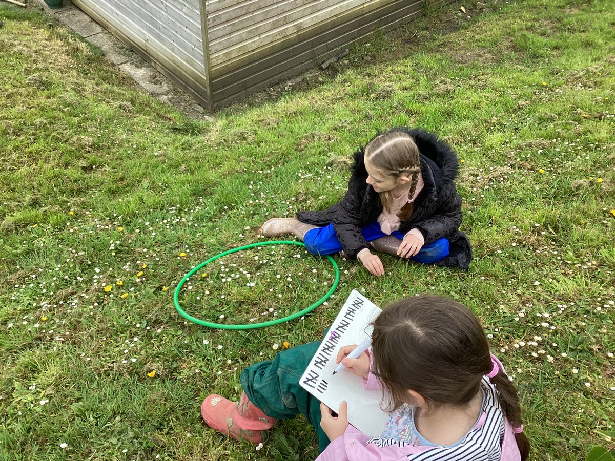 highstreetps's tweet photo. #Hspsy2 using tallies to count daisies in the forest https://t.co/WZaqFW0vnw