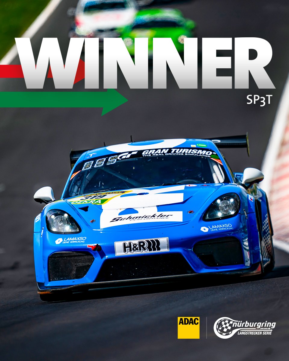 Lets continue with our winners ceremony of Race 2 of ADAC 24h Qualifiers! 🥳 (3/8) 🥇 SP10: #170 PROsport-Racing 🥇 SP3T: #318 Schmickler Performance powered by Ravenol 🥇 SP4T: #88 @WhiteAngel_24H