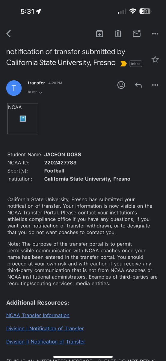 With 3 years of eligibility left, I’ve decided to hit the transfer portal.