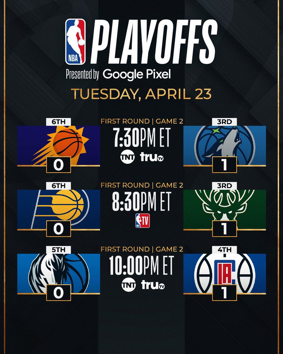 Home teams are 11-0 to start the #NBAPlayoffs presented by Google Pixel 🤯 3 more chances for the road team to even it up tonight… Watch on TNT and NBA TV!