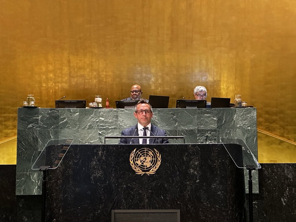 PR Rein Tammsaar at #UNGA on behalf of 🇪🇪🇱🇻🇱🇹 - Concerned about the rising use of the veto & its implications to international peace & security - Continuing support to enhance the role of #UNGA - Reaffirming our commitment to the UN Charter un.mfa.ee/baltic-stateme…