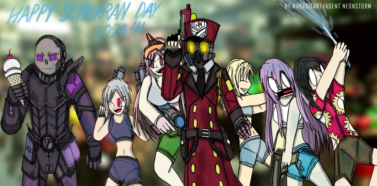 deviantart.com/napasitart/art…

#songkran2024 Late art. but It's better than never finish lmao. anyway hope you enjoy this artwork! :D 

#mentalomega #girlsfrontline #Aiioswand