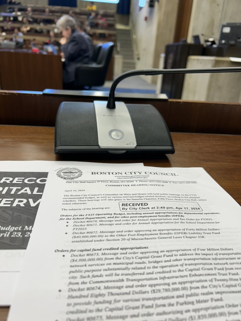 This morning, @BOSCityCouncil Committee on Ways and Means, chaired by Councilor @VoteWorrell, informative hearing on @CityOfBoston FY 25, including the operating budget and capital plan. #bospoli
