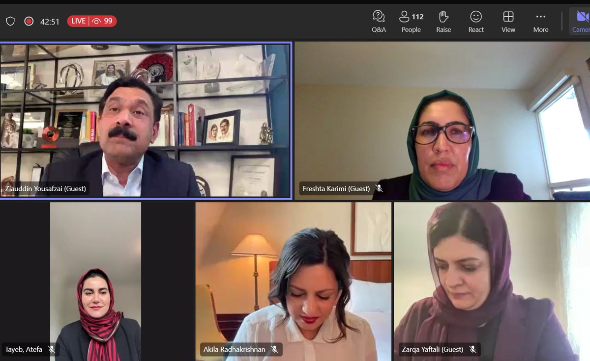 “In June it will be 1000 days of the Taliban’s ban on girls’ education; we should use #GenderApartheid term again and again. Gender Apartheid should be the slogan of women of the world” @ZiauddinY #CodifyGenderApartheid #EndGenderApartheid #WomensRights #WCRAN