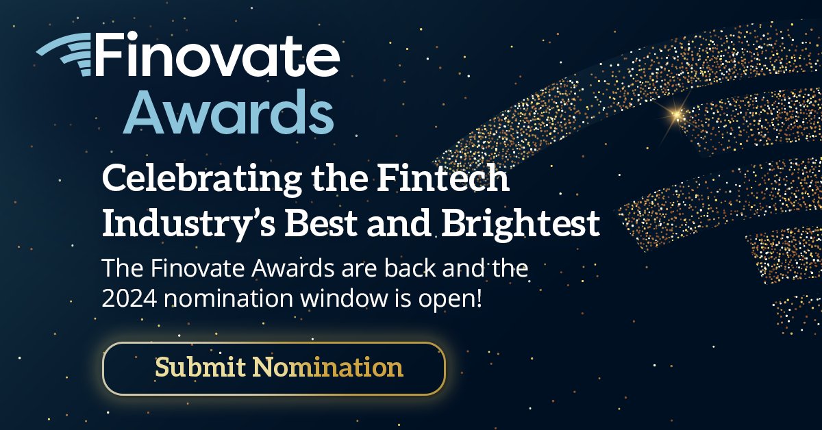 The best in fintech, all in one place!

The FinovateAwards brings leading #banks, #fintech firms, #accelerators, and individuals together to compete in 28 different categories.

Get your votes in by April 26th to save up to $50 on your nomination fee! 👉 spr.ly/6014bMcGE