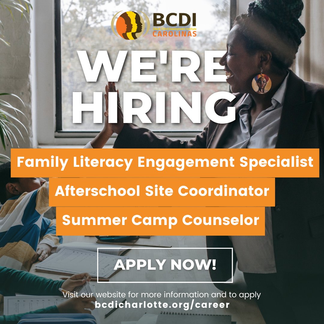 Are you passionate about making a difference in the lives of children and families? Join our dedicated team at BCDI-Carolinas. For more and apply: bcdicharlotte.org/career Join us and be a part of something big. Your journey to making significant community impact starts here!