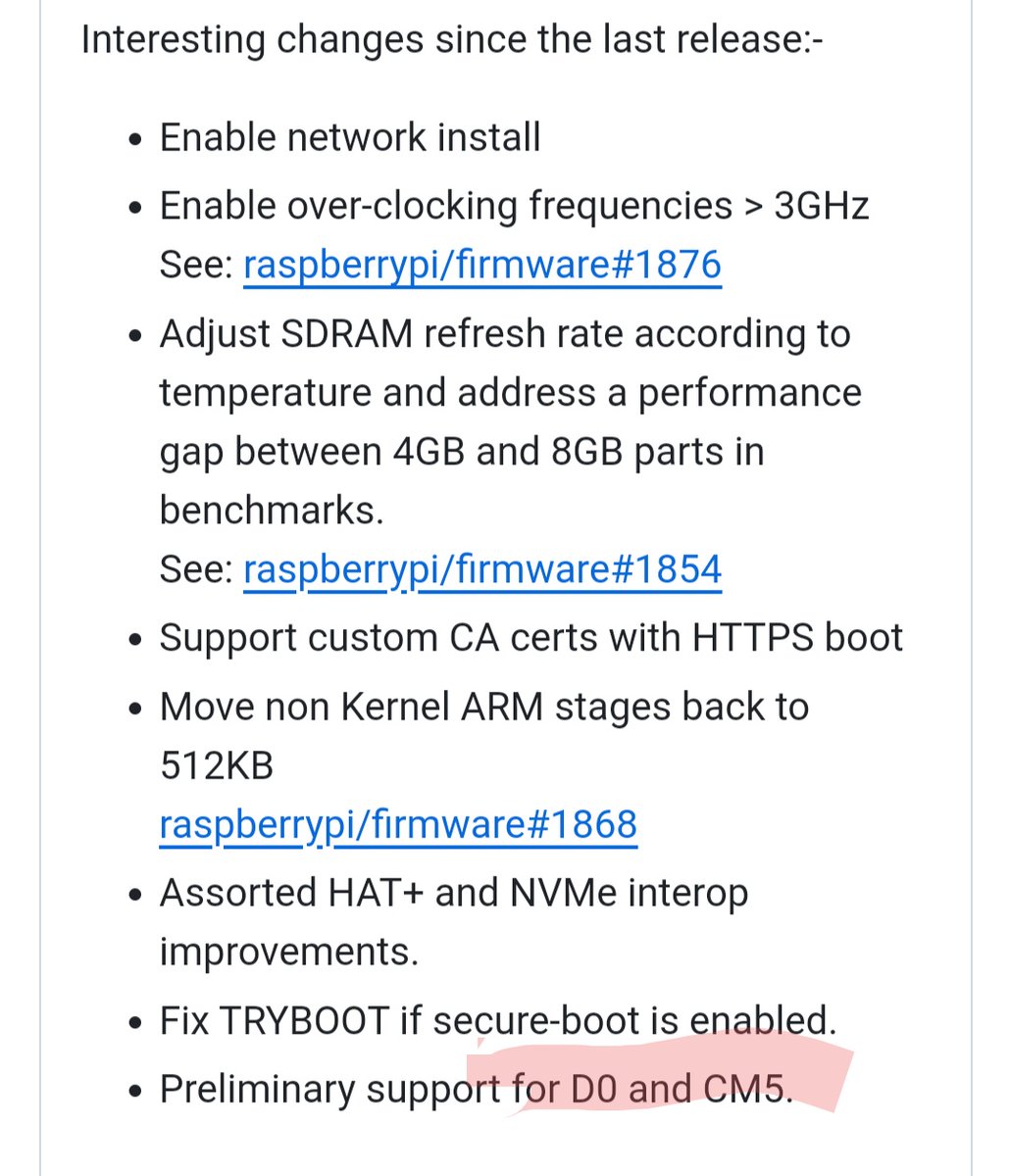 Raspberry Pi released network install for Pi 5 and there's mention of preliminary CM5 support. It must be getting close.

Now..... What is D0????
#raspberrypi