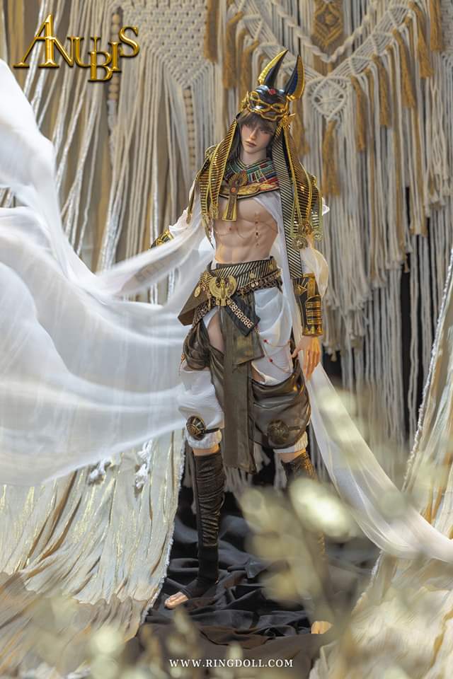 H0taru_Hikari's tweet photo. Ringdoll's Anubis is giving me SOOM Ender flashbacks 😭 Also why light tan resin rather than tan for promotion picture????  I can't afford him but if anyone wants to pay me to bark I will LMAO https://t.co/Pr58JUzc0m