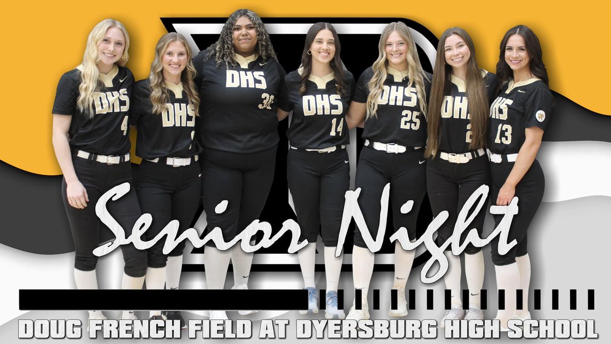 JV begins at 5:00 with Varsity scheduled for a 6:30 first pitch. Our DHS Softball Seniors will be honored before the Varsity game. #thankyouseniors