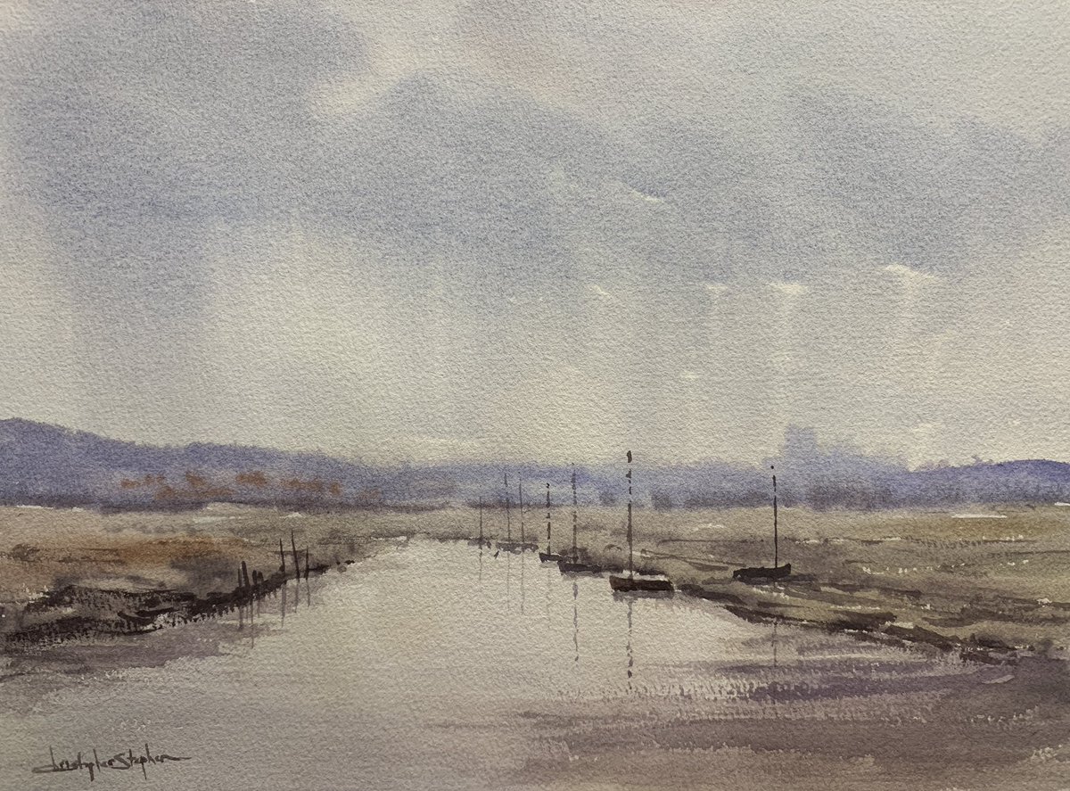 Morston Quay, Norfolk. This painting is from this week’s early upload for my Patreon members, where I explain wet in wet techniques that set tone and atmosphere to get a watercolour started. Here’s the link, please take a look 👀 patreon.com/ChrisStephenArt