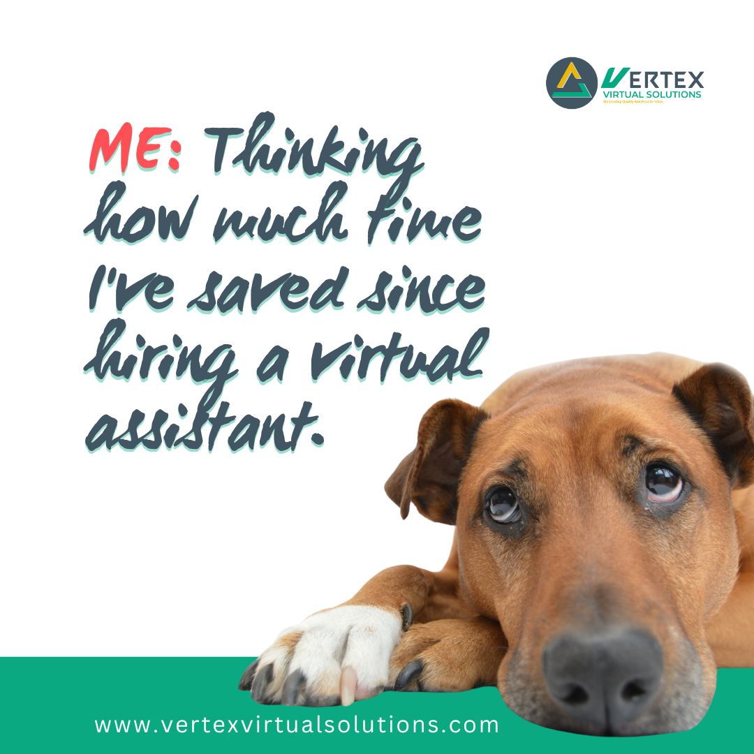 Pondering the newfound freedom since bringing on a virtual assistant. Reclaimed precious time for what truly matters!⏰ 

#vertexvirtualsolutions #vertexvirtualassistanceservices #virtualassistant #realestate #vertexsavvy#EfficiencyBoost #TimeSaver #ProductivityGains'