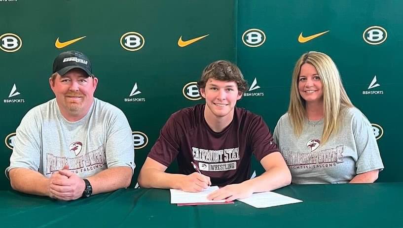 Congratulations to @tyler_wise64 and family. Tyler will be continuing his wrestling career at @FairmontState. #BrookePride #ThePlaceToB