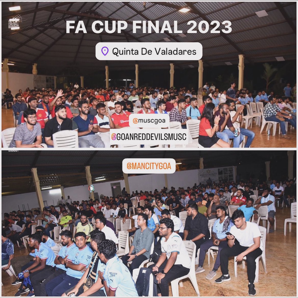 #ThrowbackTuesday - Last Seasons FA Cup Final saw Manchester City pick up a 2-1 win over Manchester United in a stadium like atmosphere Screening between @ManCityGoa & @GoanMusc @MUSCGoa 🔥 

Who will win it in 2024? 🏆 #MCIMUN #ManchesterDerby #FACupFinal #EmiratesFACup #Goa
