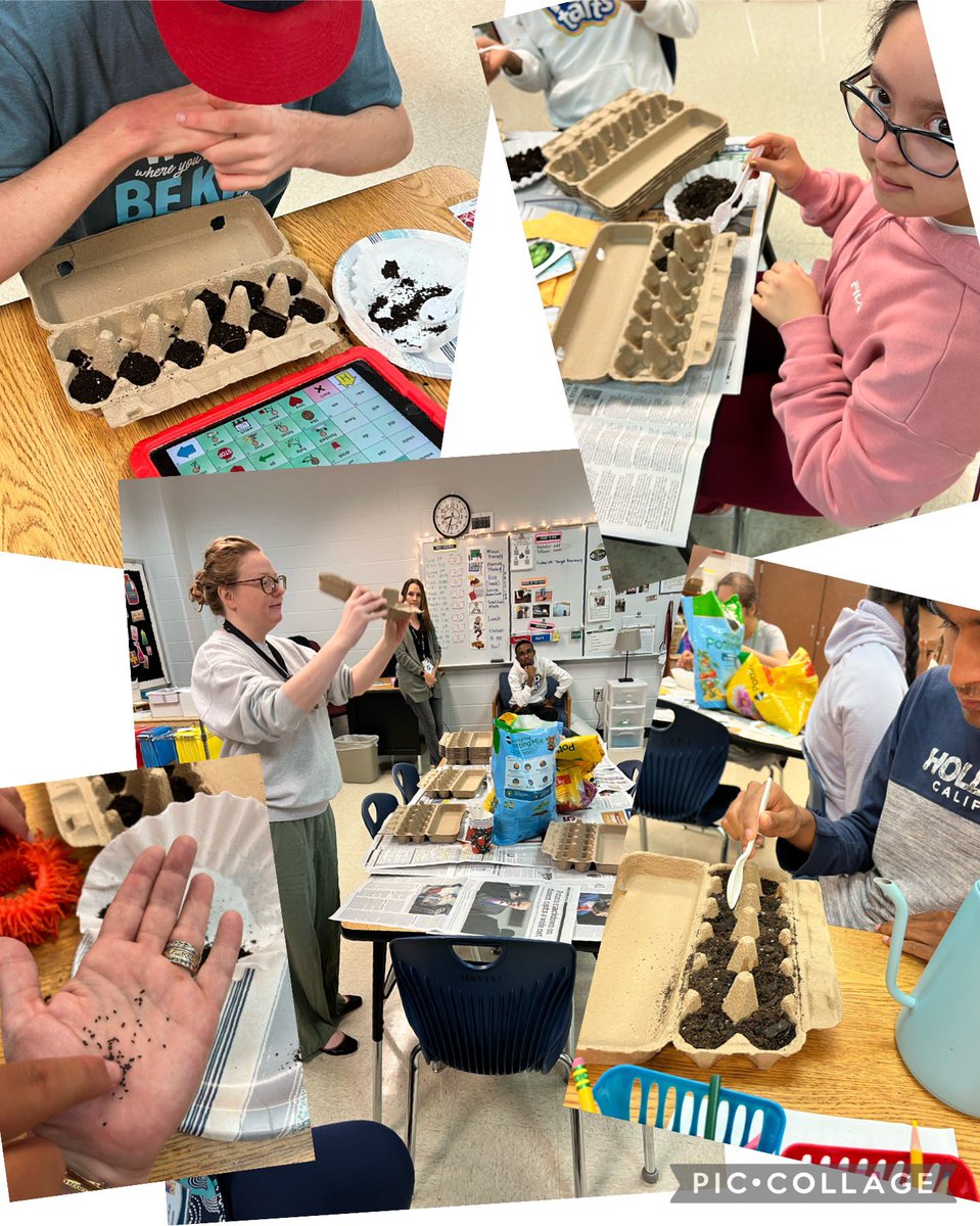 When your amazing Meti <a href="/msfordfierce/">Meggan Ford🔜 GaETC</a> comes in to plant with you, providing all the materials to support learning about plant biology (#TeachTown) and #EarthDay- it makes for one wonderful Tuesday! <a href="/FCS_JCHS/">Johns Creek High</a> <a href="/FCS_SEC/">FCS SEC</a>