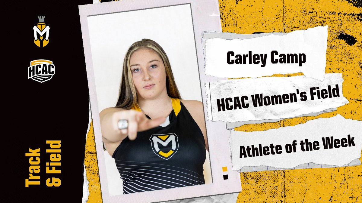 OTF: Congratulations to Carley Camp for being named @HCACDIII Outdoor Women's Field Athlete of the Week! Read: bit.ly/49JlMyU #MUSpartans | #SpartanPride