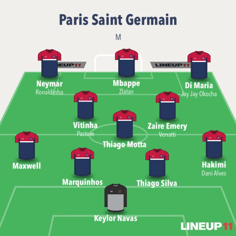 If I had to go for an All time PSG 11 Dont judge me