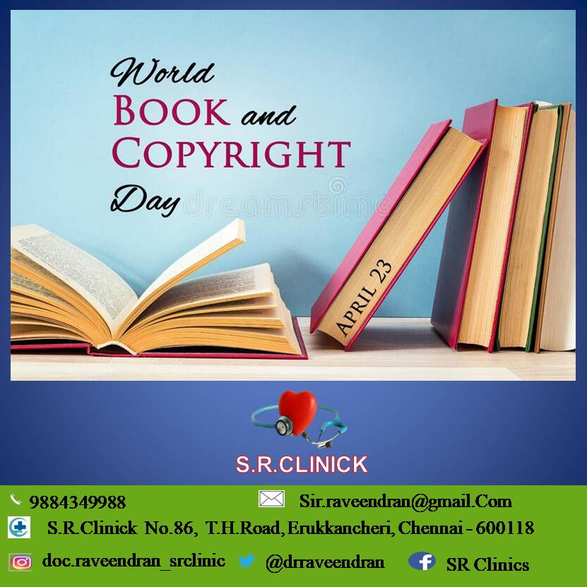 WORLD BOOK & COPYRIGHT DAY, APRIL 23.
#sexologistnearmeinchennai #sexologistinchennai #sexologistnearme #sexdoctor #sexualhealth #sexologist #srclinic #sexologisttamilnadu #sexologistindia #erectiledysfunctiontreatment #erectile_dysfunction