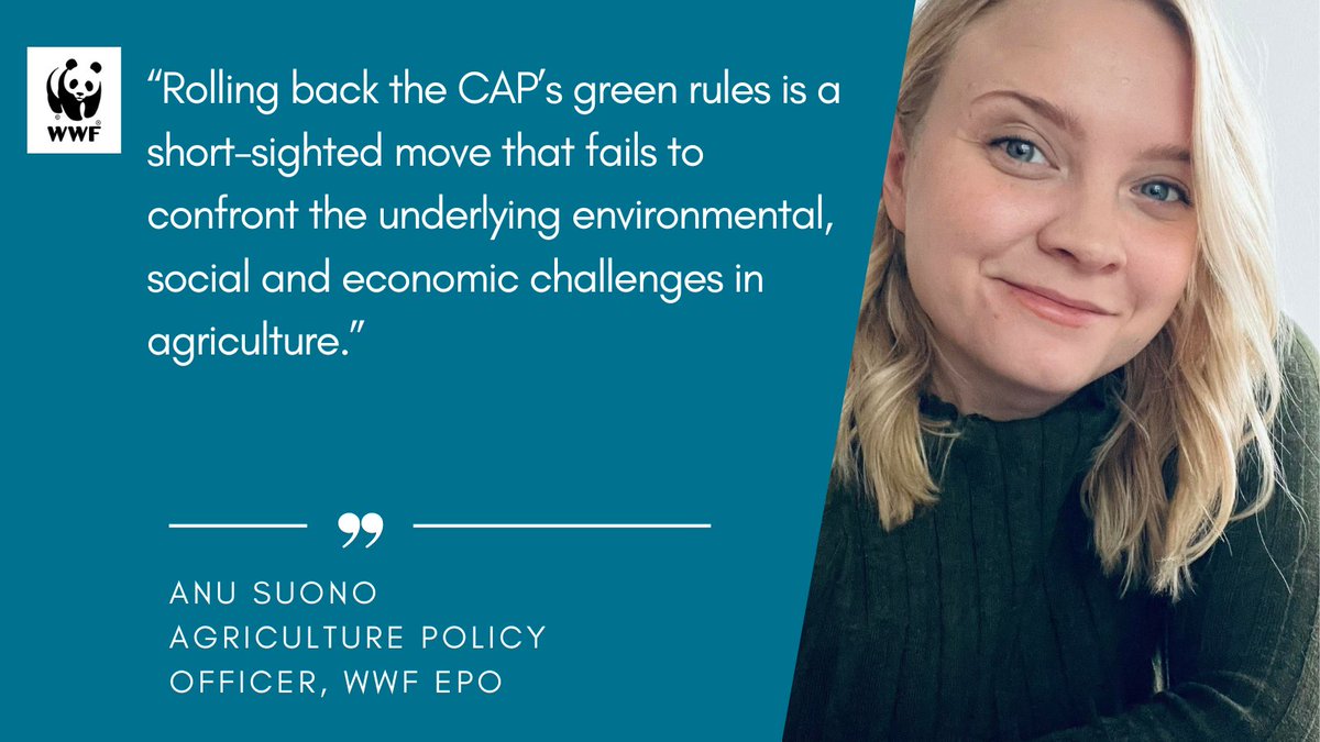 Tomorrow @Europarl_EN votes on weakening #CAP green rules. We urge MEPs to vote ❌ WHY? Rules to protect 🌿are good for 🐝, 🪳control, biodiversity, 💧retention, soil health, our health & FARMING! 40% of 🇪🇺 land is agriculture. How we treat it matters⤵️ wwfeu.awsassets.panda.org/downloads/make…