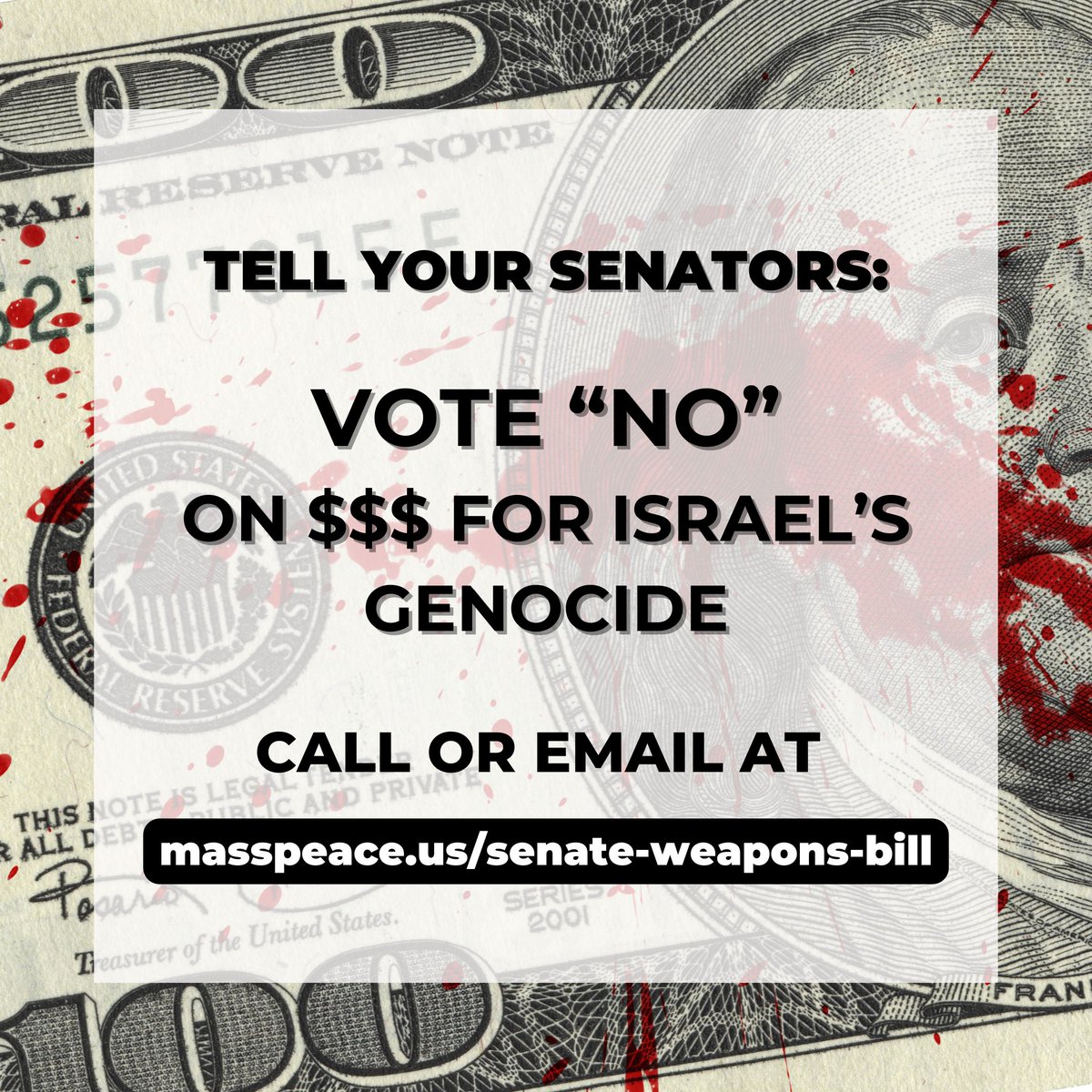 📣Attention 📣 Take Action Now! TELL YOUR SENATORS TO VOTE “NO”! At masspeace.us/senate-weapons…