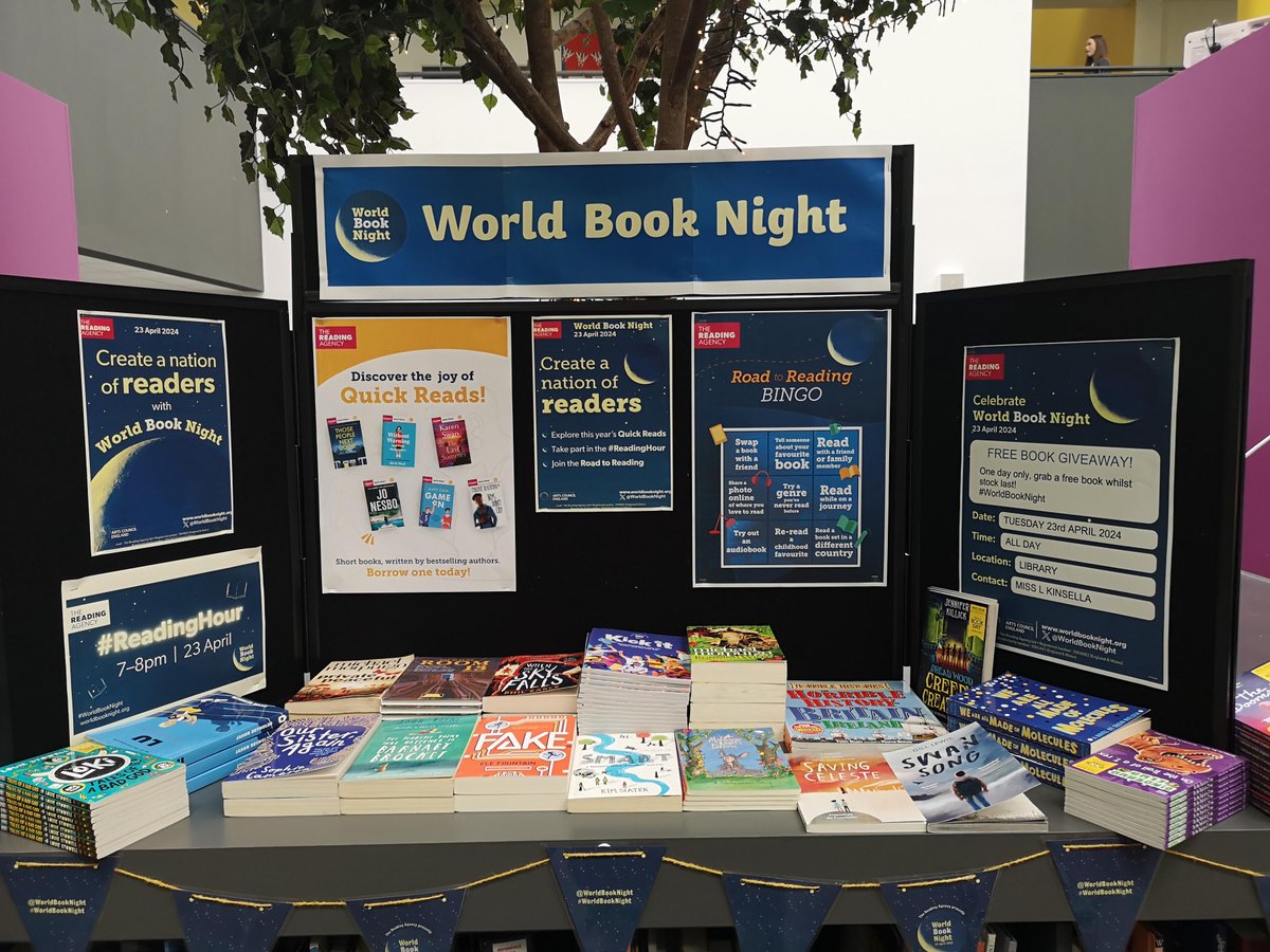 Happy #WorldBookNight! We’re excited to be joining in the national celebration of reading from @readingagency @WorldBookNight. What are our students reading today? 🌗🌙