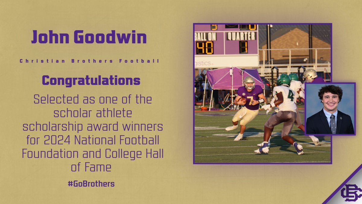 CBHS_Football's tweet photo. Congrats to John Goodwin on another great award. Very deserving acknowledgment for this true Brothers' Boy and exemplary scholar athlete. 
@CBHSMemphis @CBHSAthletics @CBHSLacrosse https://t.co/HjVswhLRG0