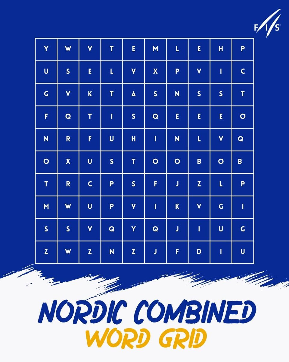 Since winter returned to the entire northern hemisphere 👀, why not bring some fun #NordicCombined puzzles back as well? 

Find SIX #equipment parts that every one of our athlete needs 🎿

#fisnoco #wordpuzzle #worldcup #wintersports