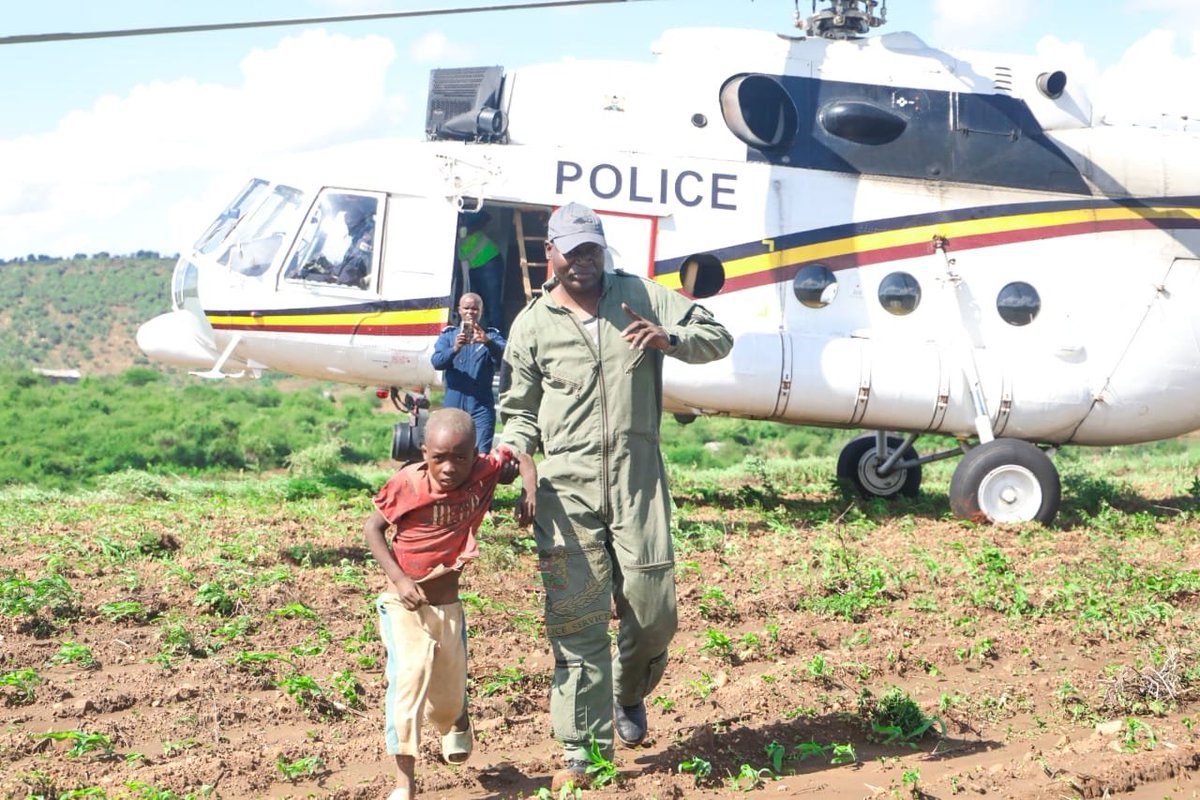 POLICE CHOPPER RESCUES A CHILD MAROONED BY FLOODS IN YATTA, MACHAKOS COUNTY