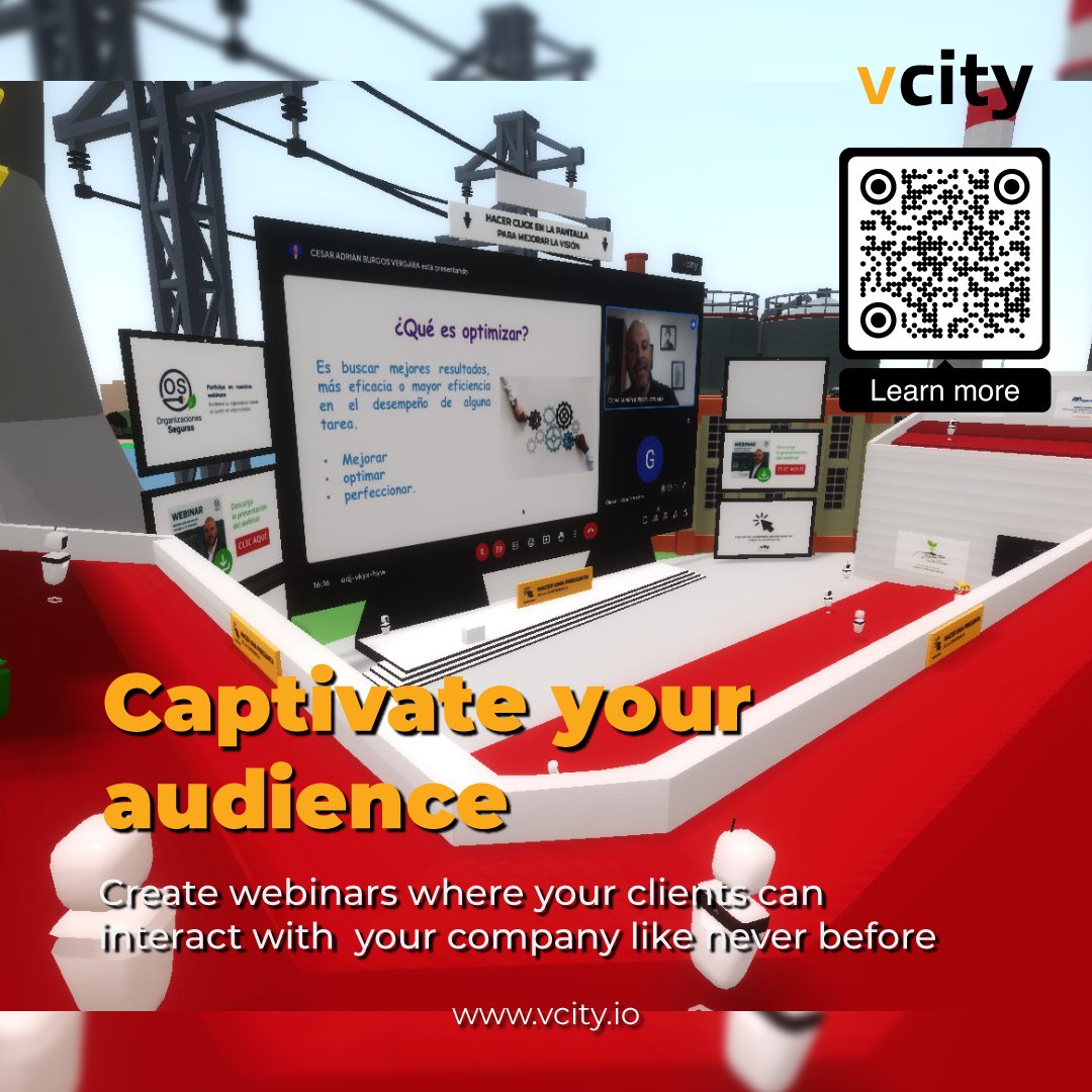 Unlock the power of vcity's interactive webinars! 🚀

Dive into a unique experience with tools that immerse your audience, allowing them to actively connect and engage with your brand. ⚡