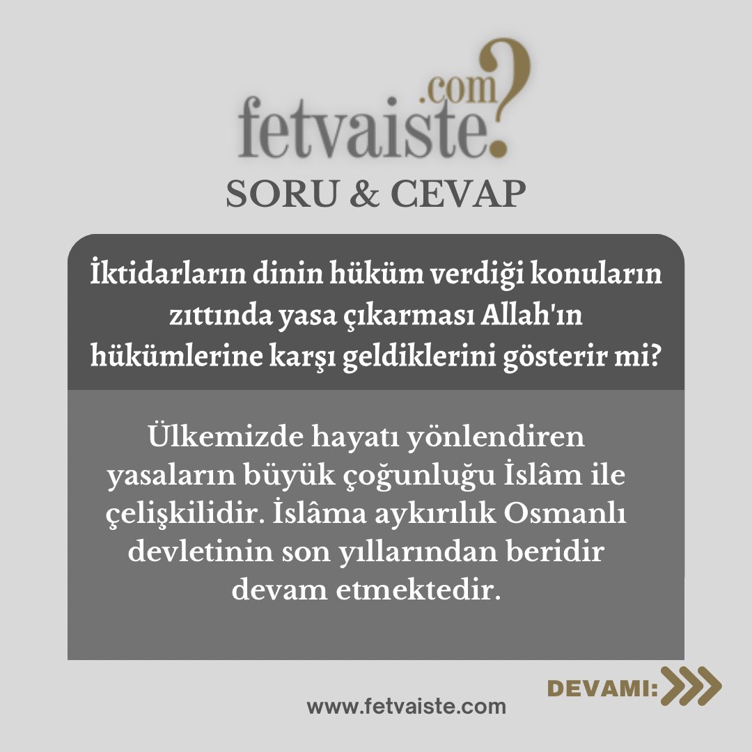 Fetvaiste's tweet photo. .
İktidarların dinin hüküm verdiği konuların zıttında yasa çıkarması allahın hükümlerine karsı gediklerini gösterir mi?
#fetvaiste #fetva #fetvameclisi #fetvalar #birfetva #fetvakurulu #videofetva #ölüm #ahiret #kabir #cenaze #fetvahattı #fetvanet #fetvayokusu #fetvasor #fetvah https://t.co/haeeEMbTes