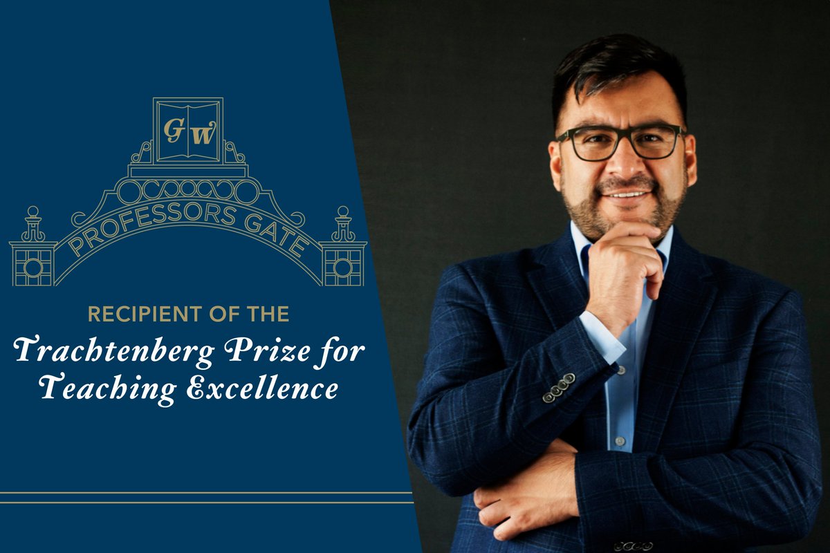 Felicidades to our Affiliate Faculty @MRCuellar for being this year’s @GWTweets Trachtenberg Prize for Teaching Excellence recipient. Your dedication to your students is an inspiration to us at Cisneros!