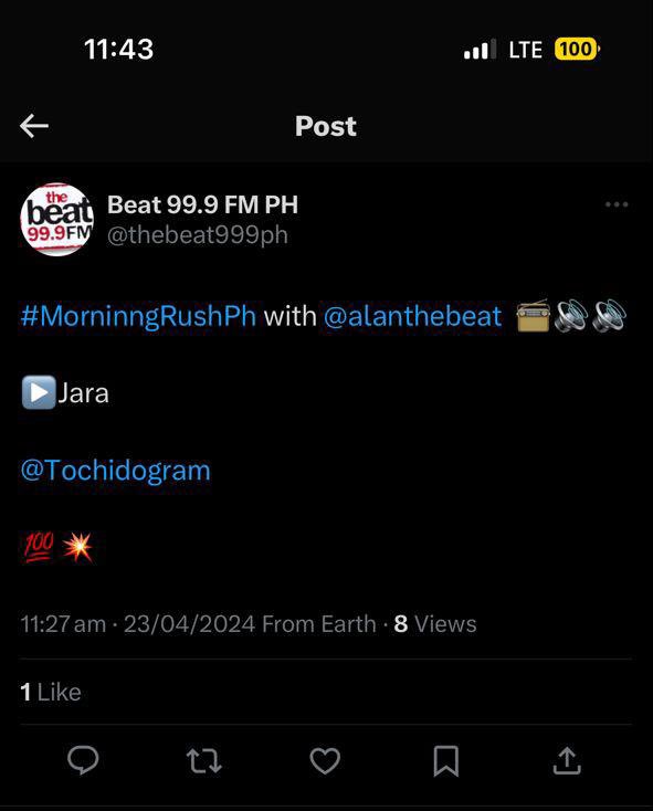 And Yes @thebeat999ph Did The Honours Today😮‍💨✌🏾#JARA  #MorningRushPh