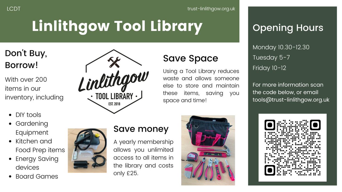 Today's project focus is on Circular Economy!

Any donations made by this Thursday 25th April (via the link below) will be doubled by the Big Give and will help us reach our target of £5000!

Help Linlithgow Go Green! bit.ly/4aQQ5Fq