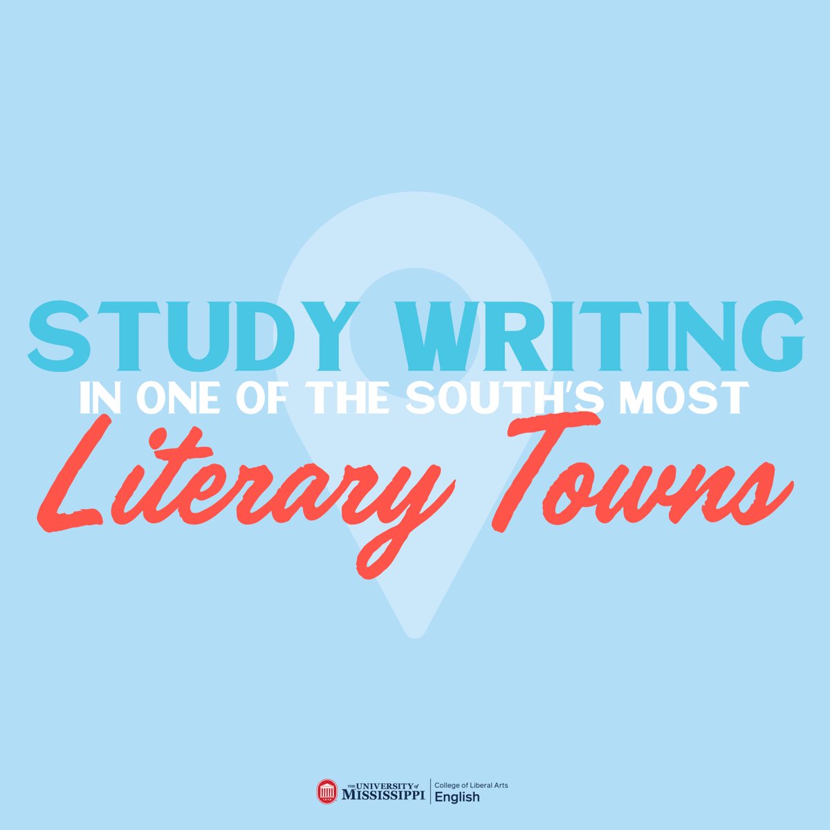 Come study writing in one of the south's most literary towns. Oxford is waiting!