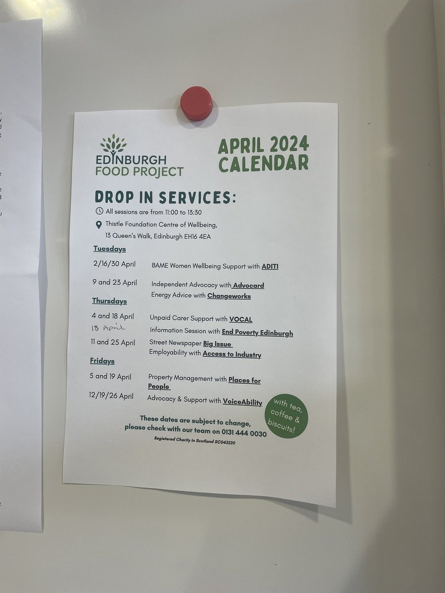 Did you know @EdinFoodProject have a new hub at @thistlecharity? It’s not just a food bank - they work with groups like @ChangeworksUK @VOCALCarers @VoiceAbility @placesforpeople @BigIssue @Access2Industry @EndPovertyEdin @advocard1 @SacroScotland to give extra advice and support