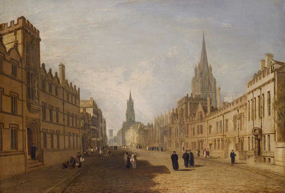 Acknowledged as one of the greatest landscape artists of all time, J M.W. Turner was born on this day in 1775. ⁠This is his painting of the High Street, Oxford. ⁠⁠ 📷 View of the High Street, Oxford, Joseph Mallord William Turner (1775–1851), 1809-1810. WA2016.48 🧵