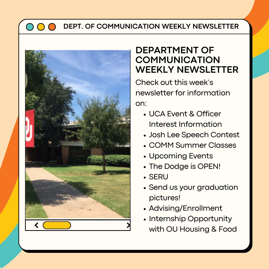 OU Comm Dept tweet media