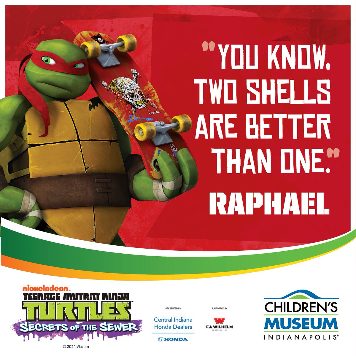 And, as Mikey would tell you, two pizzas are better than one! Get your tickets to Teenage Mutant Ninja Turtles: Secrets of the Sewer—it’s Turtle-y awesome: bit.ly/41R3YzC